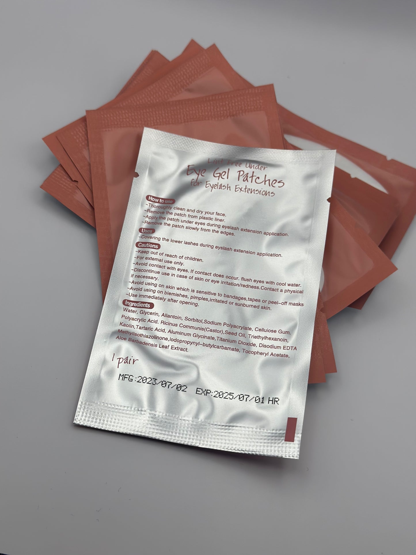 Eyelash lint free under eye patches