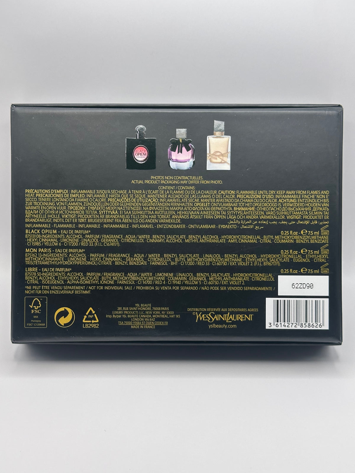 Yves Saint Laurent 3 piece gift set