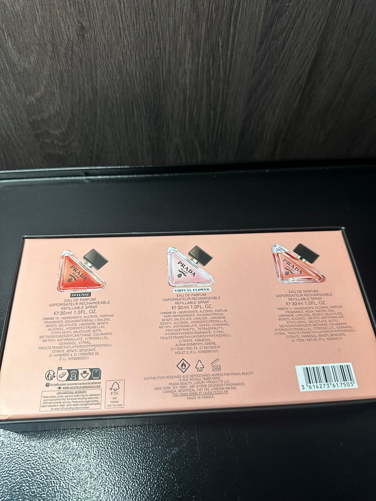 Prada 3 piece gift set