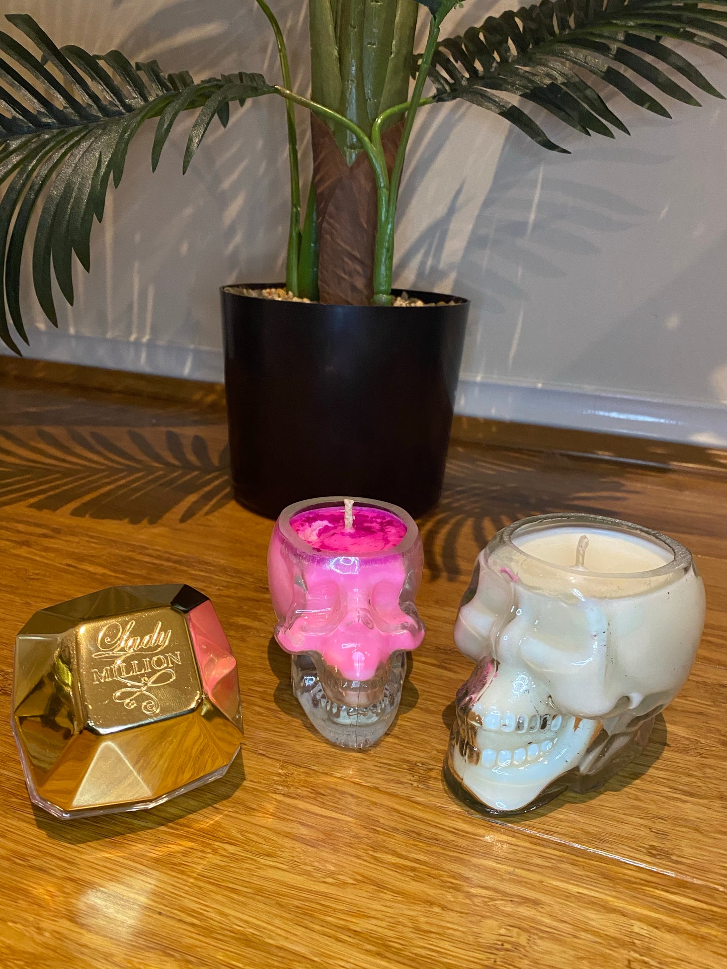 Soy Candle Limited Edition - Skull in Lady Million -CLEARANCE WAS $8 NOW $6