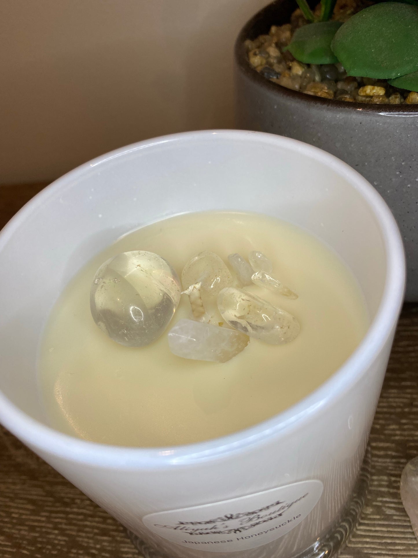 Crystal Infused Soy Candle Large