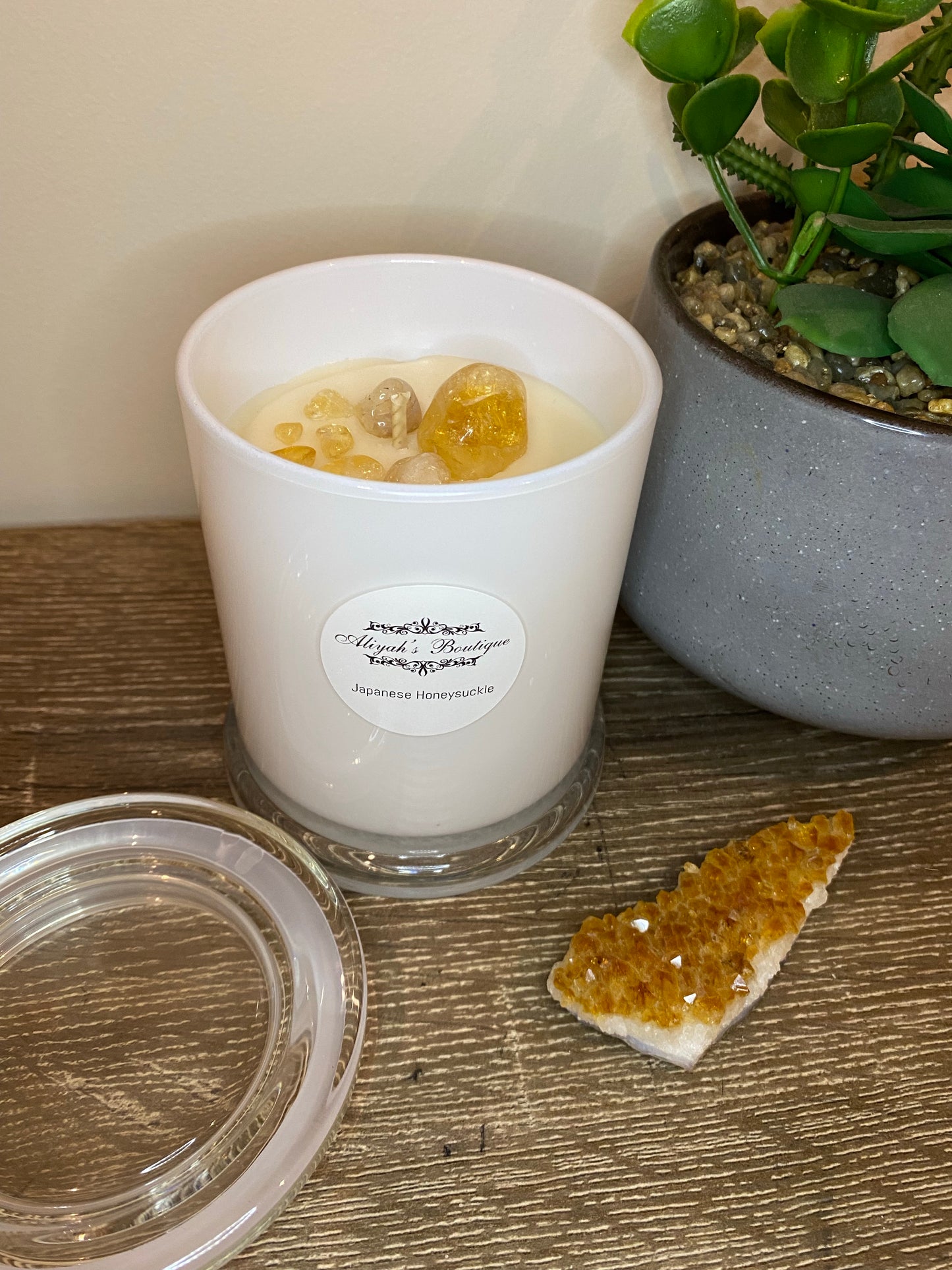 Crystal Infused Soy Candle Large